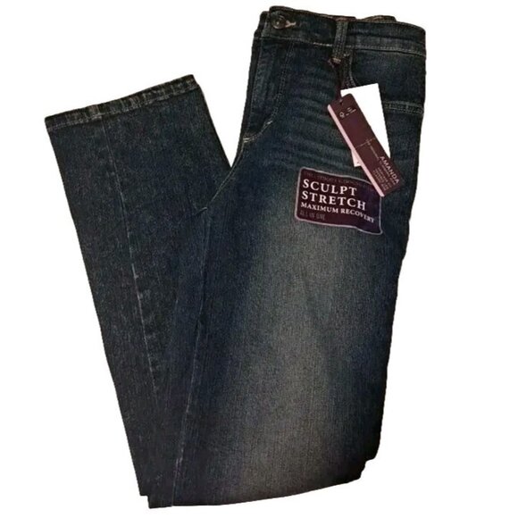 NEW Women's Size 4 Petite Blue GLORIA VANDERBILT SCULPT STRETCH JEANS 27x27 - Picture 3 of 9